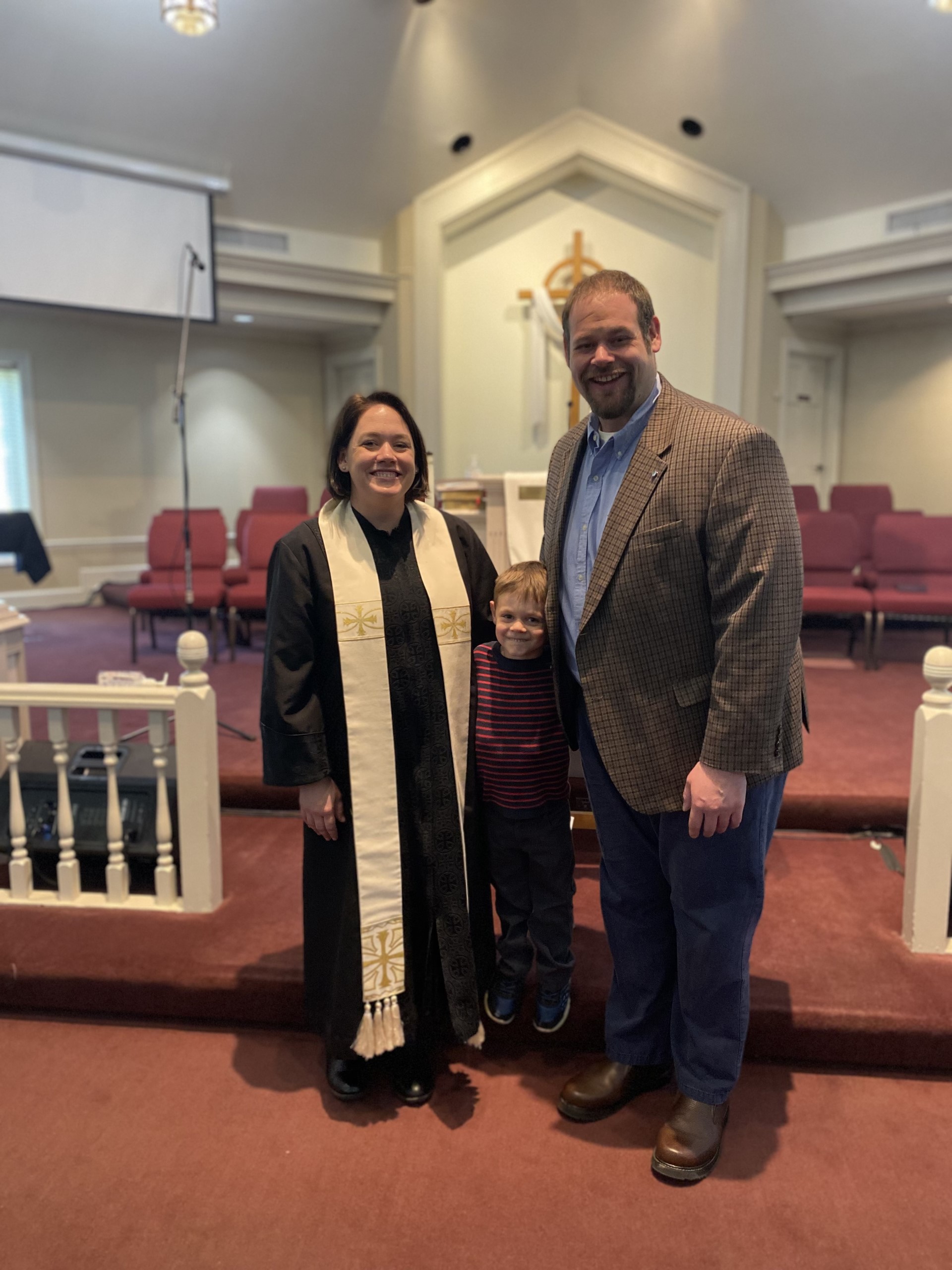 Rev. Ashley Jenkins is pictured with her husband Trey, a 2008 LC alum, and their son William 